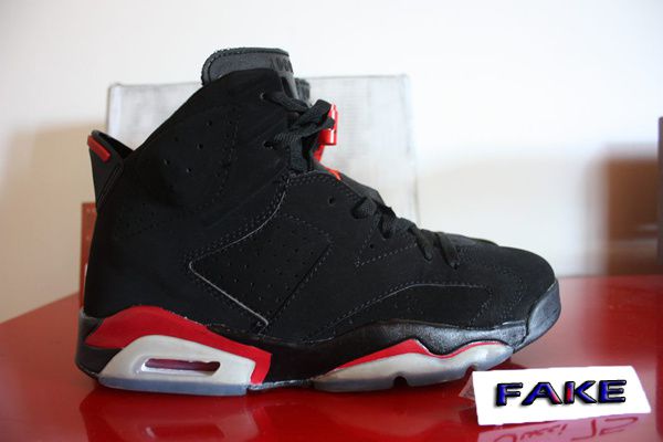 Opinion Dexterity On foot Dossier FAKE Nike Air Jordan VI Infrared Rétro 2000 et 2010 -  sneakers-reports