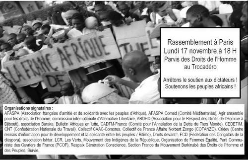 Manif contre la visite de Blaise Campaoré 17 nov 2008