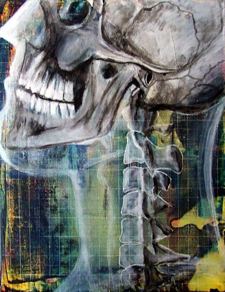 A23ème toile - 4 skull