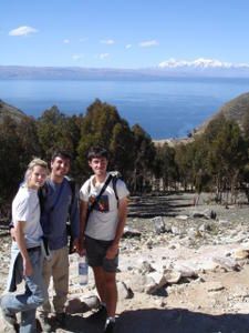Avec Mirjam et Olivier, Ile du Soliel, sur le Lac Titicaca