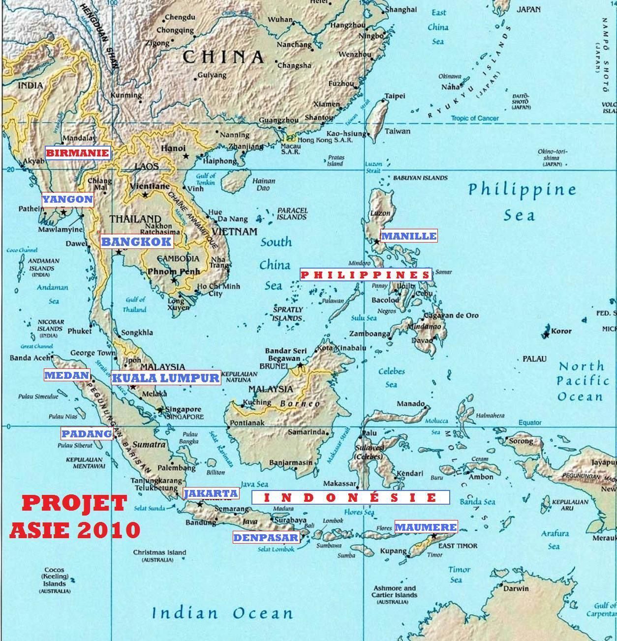 Asie 4 (2010) ... Projet d'itinéraire et cartes - Dé-couvrir l'Asie ...  Découvrir d'autres mondes !