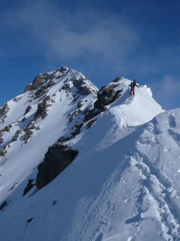 Début de la traversée pour atteindre le sommet de l'Albaron