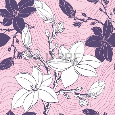 tn 17058272-floral-seamless-pattern-avec-des-fleurs-de-magn