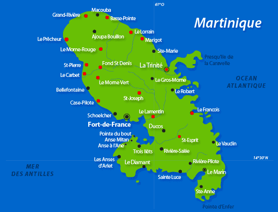 carte de martinique - Image