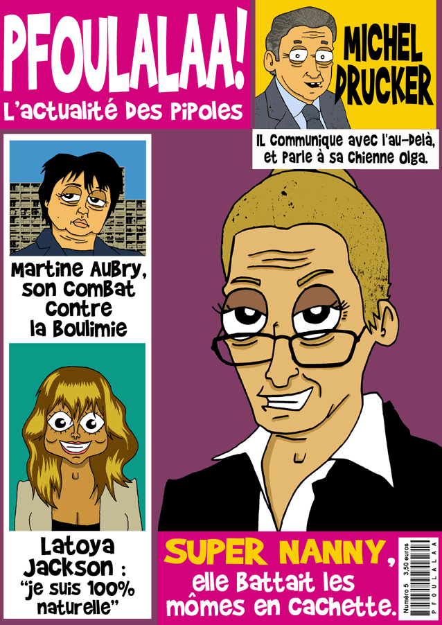 Pfoulalaa n°5 caricatures michel drucker martine aubry lat