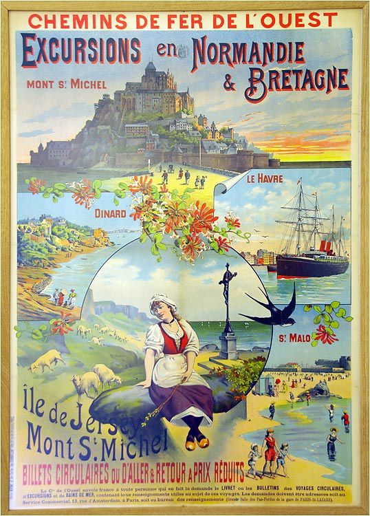 Exposition d'affiches de la belle époque dans la villa Roches Brunes à la pointe de la Malouine à Dinard