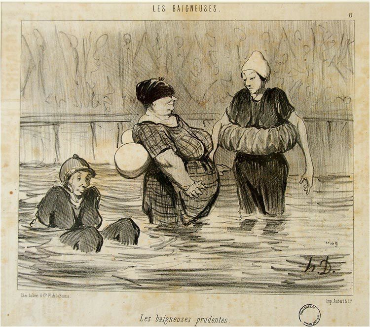 Daumier et les bains de mer et voyages en chemin de fer
