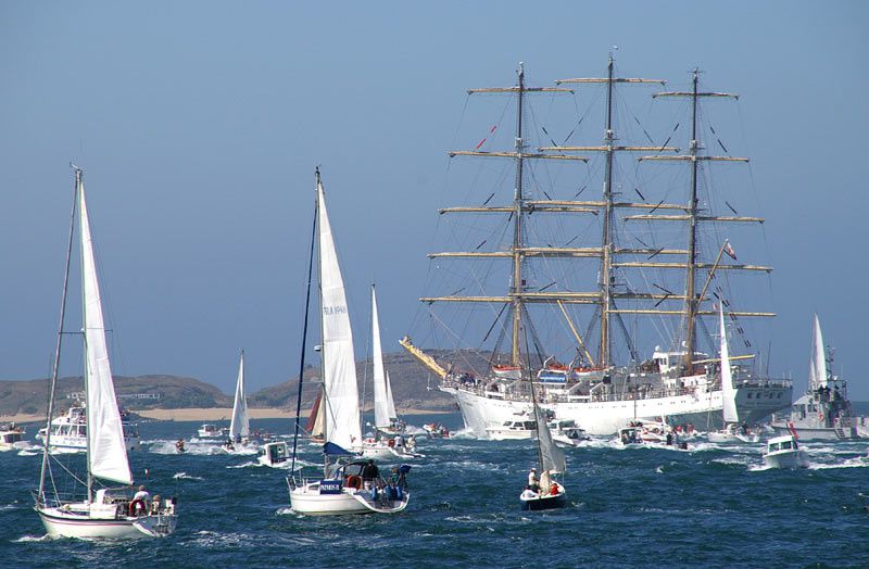 Rassemblement des grands voiliers à Saint Malo en 2006.