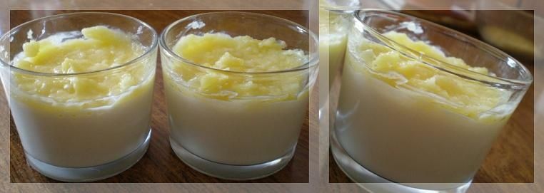 Pana cotte lemon curd