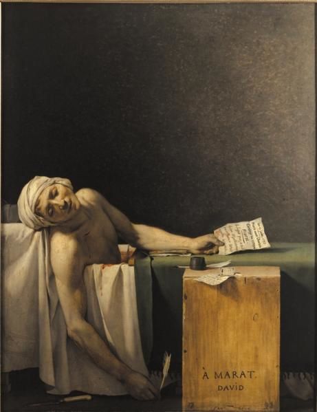 Jacques-Louis DAVID, 1793, Marat assassiné (165 x 128) - Musées Royaux des Beaux Arts, Bruxelles