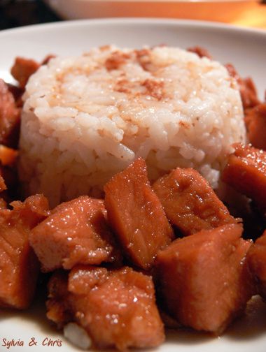riz coco et porc au sucre