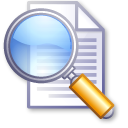 magnifying glass with paper