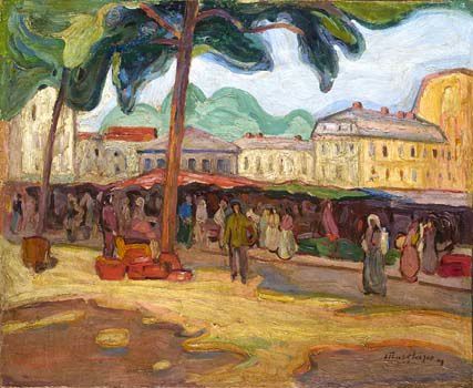 Albert Gleizes Jour de marché à Bagnère de Bigorre 1908
