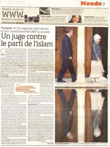  Yurdakul/SIPA publié par Libération daté du 31 mars 2008
