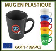 Collection de mugs en plastique recyclé, isothermes, avec double paroi, en métal ou en plastique 