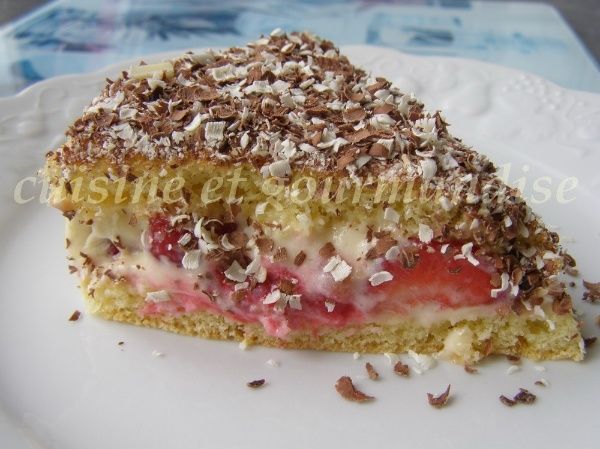 Gâteau pour Erin *génoise, fraises,framboises,crème* (jaclyne copyright)