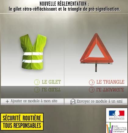 Sécurité routière : 1er octobre 2008, gilet et triangle obligatoire -  Gazette du Pays Montfortois (Yvelines)