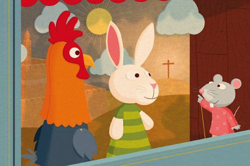 MARIONNETTES COQ LAPIN SOURIS ANE 00