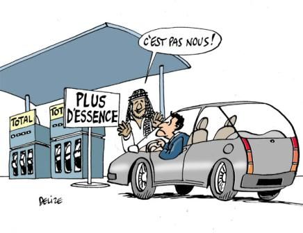 pénurie aux pompes à essence