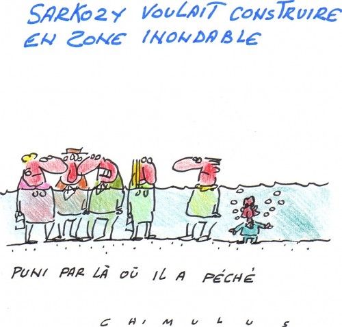 sarko en zone inondable