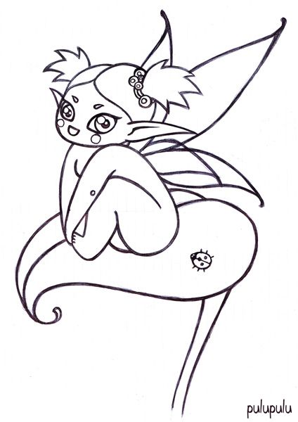 fée, petite fée,coloriage fée,coloriages pour enfants,pulupulu