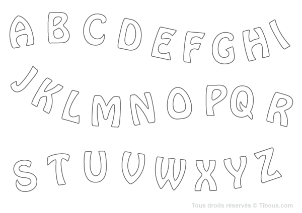 coloriage lettre alphabet - Coloriage LETTRES ALPHABET 33 coloriages gratuits