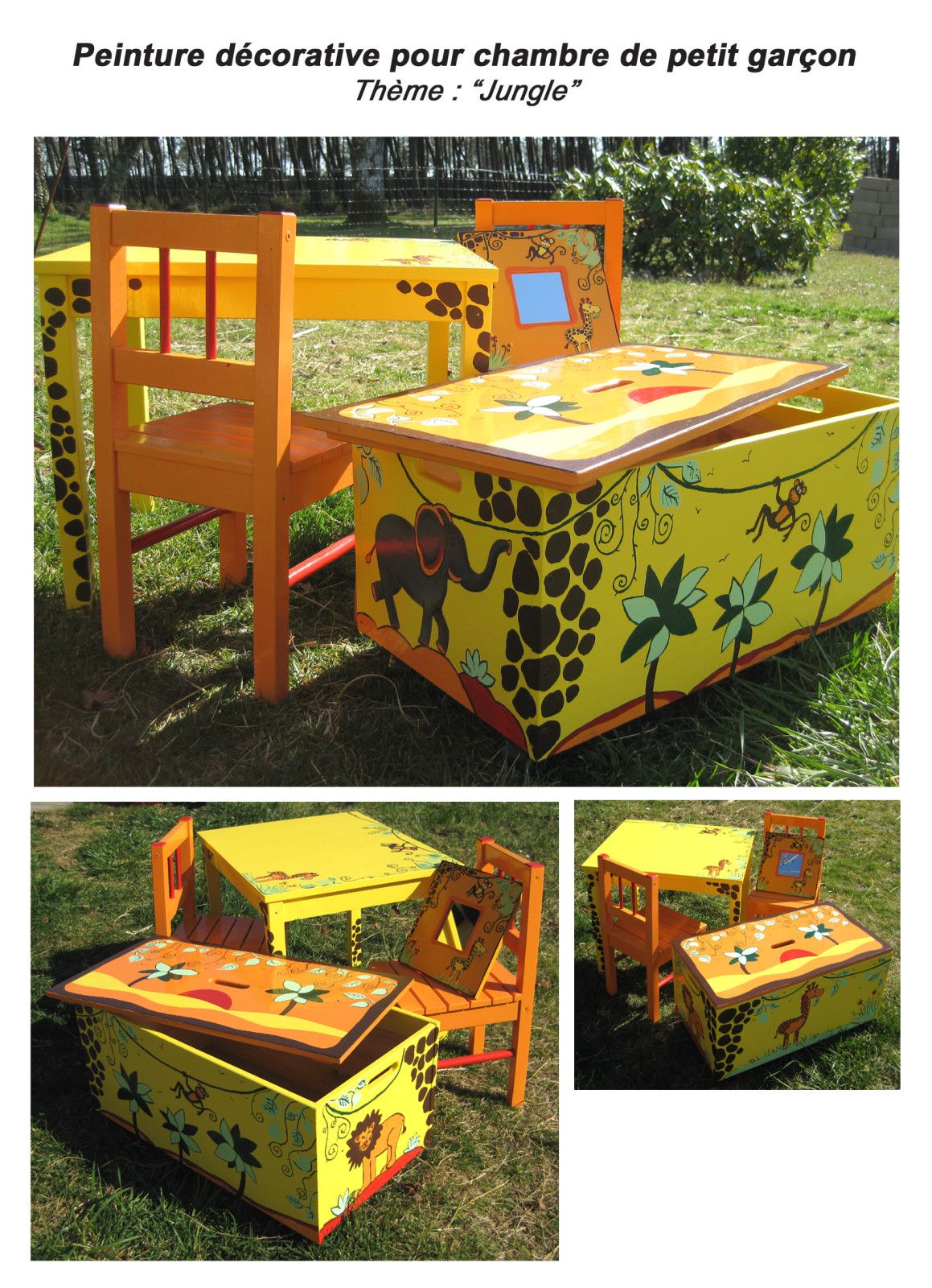 Chambre pour enfant "animaux de la jungle" artiste plasticienne ...