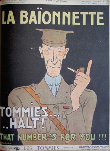 La première guerre mondiale et l'image de l'anglais dans "La Baïonnette" -