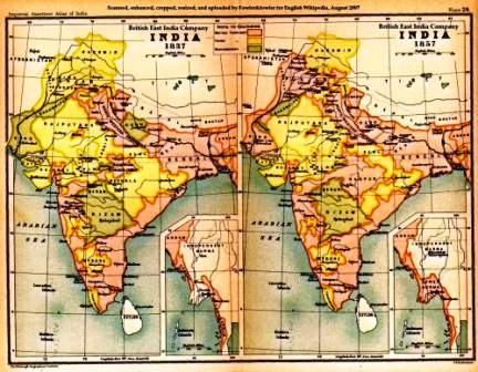 India 1837 to 1857