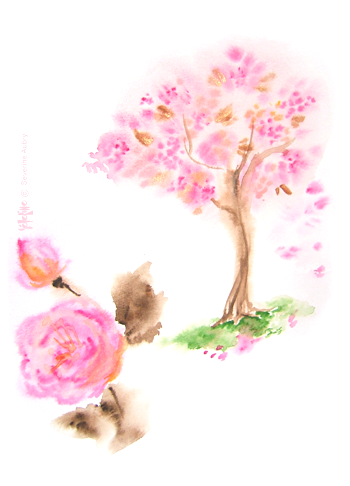 aquarelle-cerisier