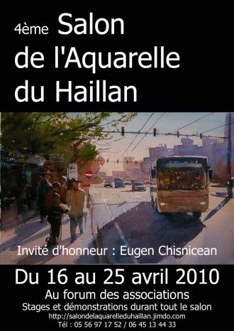 Salon de l'Aquarelle du Haillan.Affiche