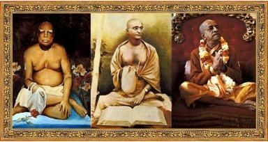 La filiation spirituelle des acharyas récents: Srila Bhaktivinoda Thakura, Srila Bhaktisiddhanta Sarasvati et Srila A.C. Bhaktivedanta Swami Prabhupada