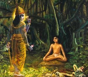 Le Seigneur Visnu apparaît à Dhruva Maharaja