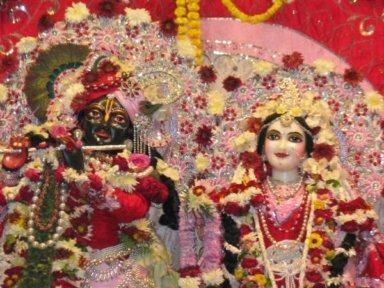 Murtis de Radha-Krishna (Radha Syamasundara à Vrindavana, Inde )