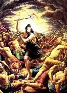 Le Seigneur Parashurâma exterminant les ksatriyas