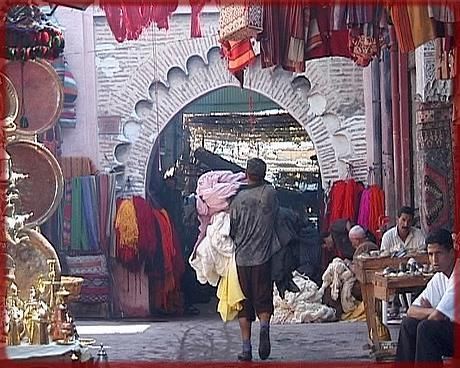 Marrakech (5) - souk des teinturiers