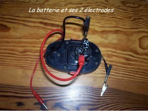 La batterie et ses 2 électrodes