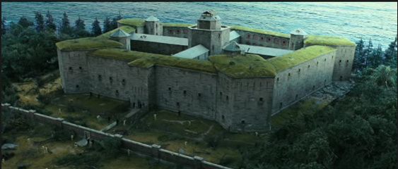 Le bâtiment C d'Ashecliffe Martin Scorcese Shutter Island 1
