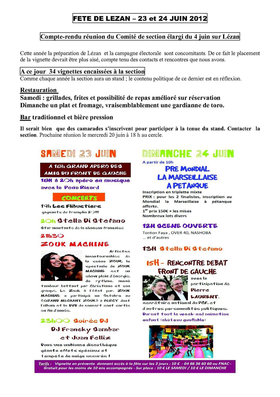 info section juin 2012 - 2