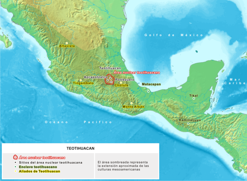 Teotihuacane carte localisation