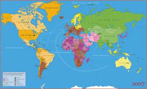 Carte du monde des blogs francophones