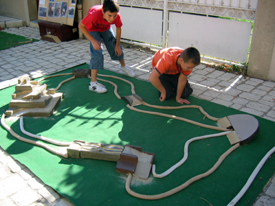 Maquette de circuit à billes