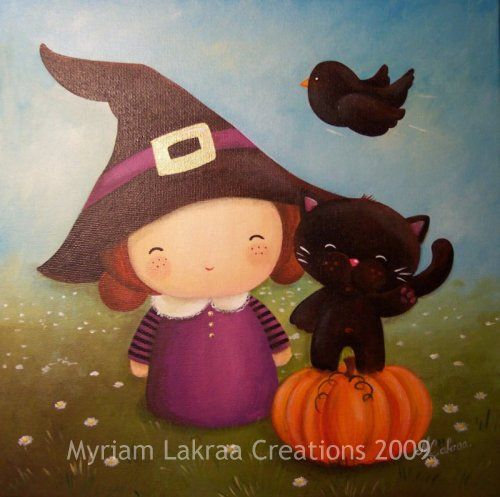 Acrylique sur carton toilé, 2009 Petite sorcière