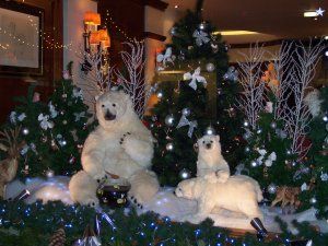 Marché de noël à Strasbourg, 2007 : vitrine d'un hôtel - Photo Myriam Lakraa
