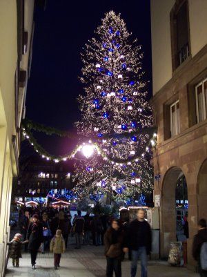 Marché de noël à Strasbourg, 2007 : sapin place Kléber - Photo Myriam Lakraa