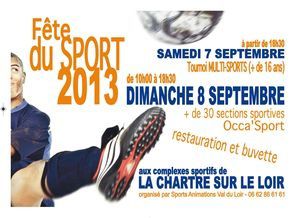 2013 0829 Fête Sport La Chartre sur le Loir Affiche2013
