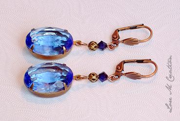 vintage light blue, earrings, boucles oreilles, bleu saphir, cristal, bijou, Lore M vintage light blue, earrings, boucles oreilles, bleu saphir, cristal, bijou, Lore M