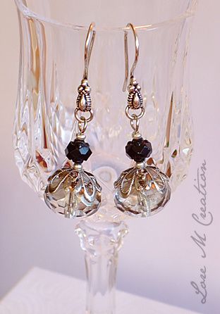 georgeous cristal, earwire sterling silver, boucles oreilles cristal, bijou, Lore M georgeous cristal, earwire sterling silver, boucles oreilles cristal, bijou, Lore M