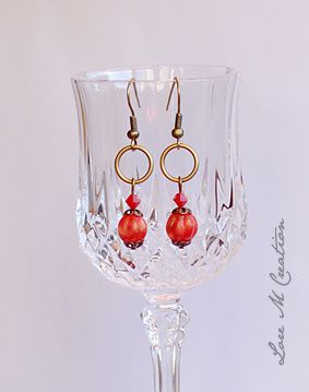red and gold earring, boucles oreilles, rouge et or, bijou, Lore M red and gold earring, boucles oreilles, rouge et or, bijou, Lore M
