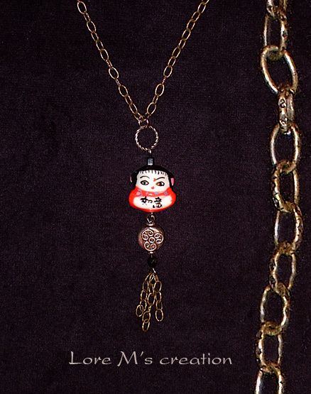 necklace chinese lucky charm, collier porte bonheur